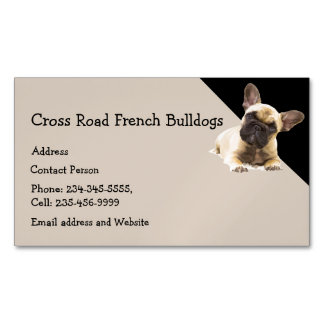 Carte De Visite Magnétique Logo personnalisé Français Chien Chien Chien Anima