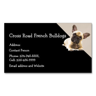 Carte De Visite Magnétique Logo personnalisé Français Chien Chien Chien Anima