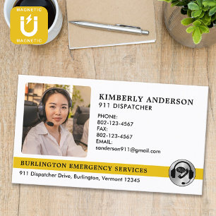 Carte De Visite Magnétique Logo photo de la police d'urgence personnalisée Di