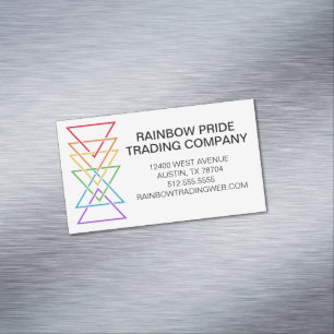 Carte De Visite Magnétique Logo Triangle Arc-en-ciel Affaires LGBTQ Fierté