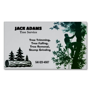 Carte de visite magnétique Lumberjack Tree Service