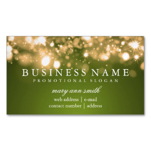 Carte De Visite Magnétique Lumières professionnelles élégantes d'étincell