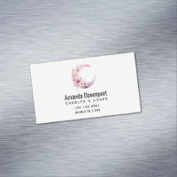Lune rose Croissant avec de jolies fleurs