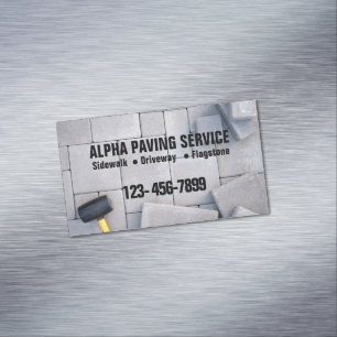 Carte De Visite Magnétique Maçonnerie en pierre de pavage en brique paysage