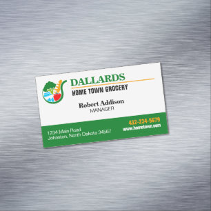 Carte De Visite Magnétique Magasin d'alimentation