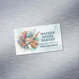 Carte De Visite Magnétique Magasin de boulangerie Pâtissier Dessert Sucreries