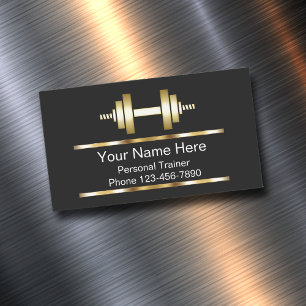 Carte De Visite Magnétique Magnétes de commerce de coach de fitness élégant