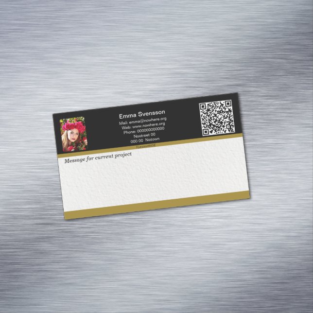 Carte De Visite Magnétique Magnetiska visitkort — Connect, Elegant (In Situ)