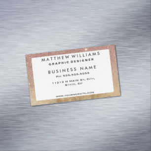 Carte De Visite Magnétique Maille de parties scintillantes et de feuille d'or