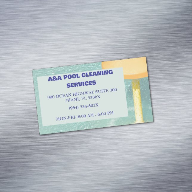 Carte De Visite Magnétique Maintenance du pool bleu (In Situ)