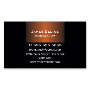 Carte De Visite Magnétique Mandataire de cuivre gris-foncé élégante