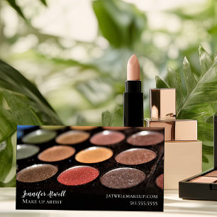 Carte De Visite Magnétique Maquillage Artiste Palette d'ombre Parties scintil