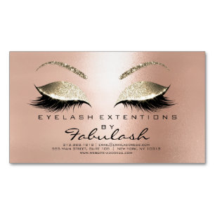 Carte De Visite Magnétique Maquillage d'adresse de parties scintillantes d'or