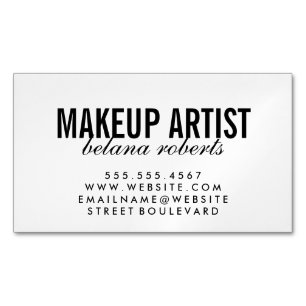 Carte De Visite Magnétique Maquillage minimaliste / (noir / blanc)