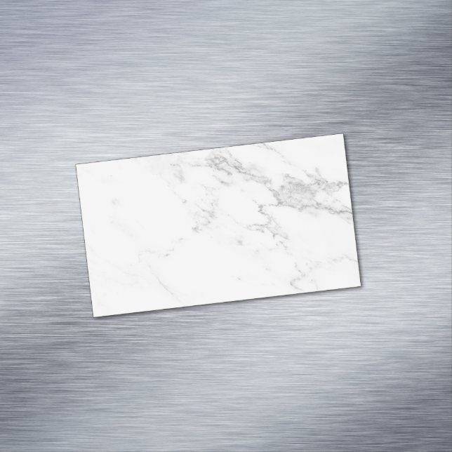Carte De Visite Magnétique Marbre Blanc (In Situ)