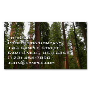 Carte De Visite Magnétique Mariposa Grove dans le parc national de Yosemite