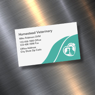Carte De Visite Magnétique Médecin de l'hôpital vétérinaire pour animaux