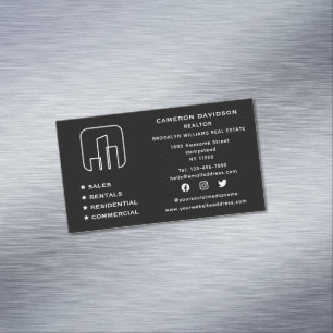 Carte De Visite Magnétique Médias sociaux Agent immobilier Réalisateur Nouvea