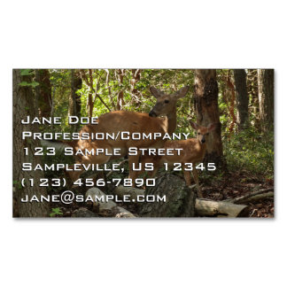 Carte De Visite Magnétique Mère et bébé cerf au Parc national de Shenandoah