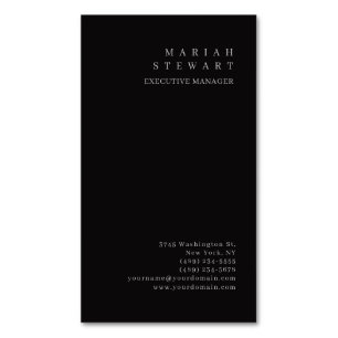 Carte De Visite Magnétique Minimaliste Élégant Moderne Simple Nuit Noir