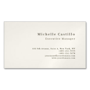Carte De Visite Magnétique Minimaliste Moderne Professionnel