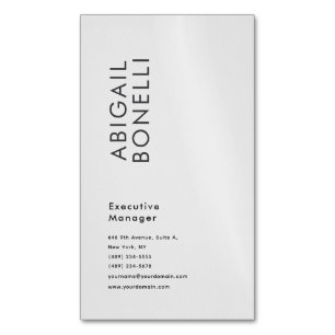 Carte De Visite Magnétique Minimaliste moderne professionnel plain