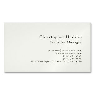 Carte De Visite Magnétique Minimaliste Moderne Simple Uni