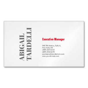 Carte De Visite Magnétique Minimaliste professionnel gras moderne personnalis
