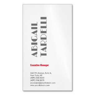 Carte De Visite Magnétique Minimaliste professionnel moderne gras personnalis