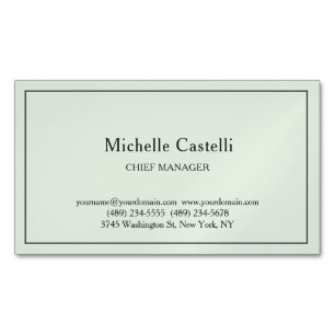 Carte De Visite Magnétique Minimaliste Professionnel Unique Classique Pastel