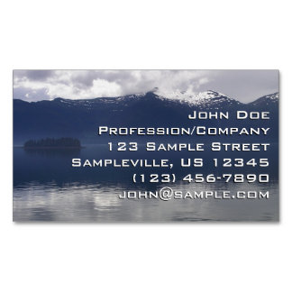 Carte De Visite Magnétique Misty Alaskan Sea dans les tons bleu