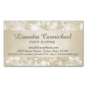 Carte de visite magnétique Mocha Cream Bokeh