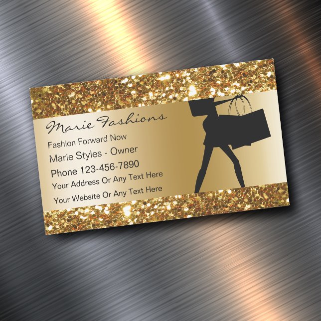 Carte De Visite Magnétique Mode brillante (Classy Fashion Magnetic Business Cards)