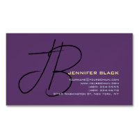 Monogramme Lettres initiales Indigo minimaliste mo