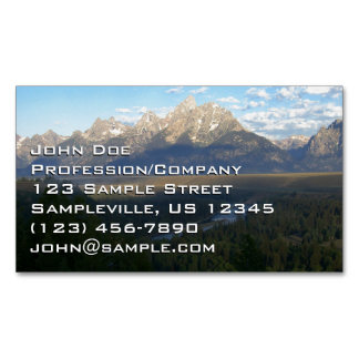 Carte De Visite Magnétique Montagnes de Jackson Hole (Parc national de Grand