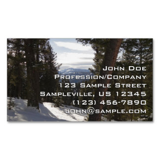 Carte De Visite Magnétique Montagnes Madison en hiver dans le Montana