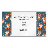 Motif animal du renard orange