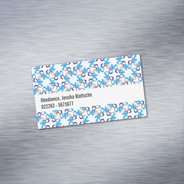 Carte De Visite Magnétique Motif Caniche (In Situ)