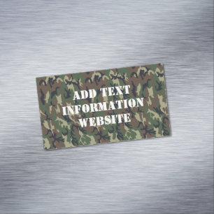 Carte De Visite Magnétique Motif du camouflage vert militaire