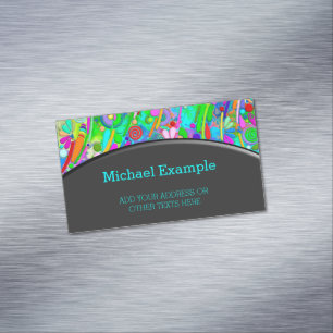 Carte De Visite Magnétique Motif Peint À La Main Et Numériquement Art 18