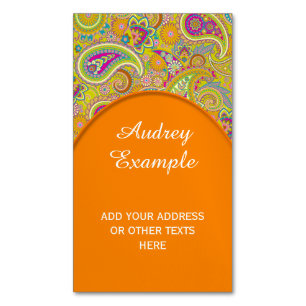 Carte De Visite Magnétique Motif sans couture floral I de Paisley + vos idées