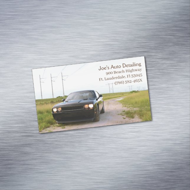 Carte De Visite Magnétique Muscle noir américain voiture automobile 2013 (In Situ)