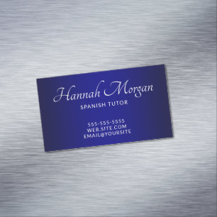 Carte De Visite Magnétique Navy Ombre Élégant
