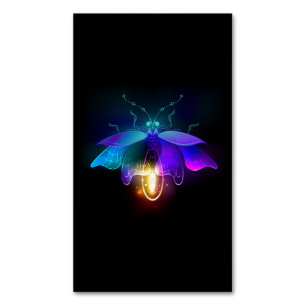 Carte De Visite Magnétique Neon Firefly sur noir