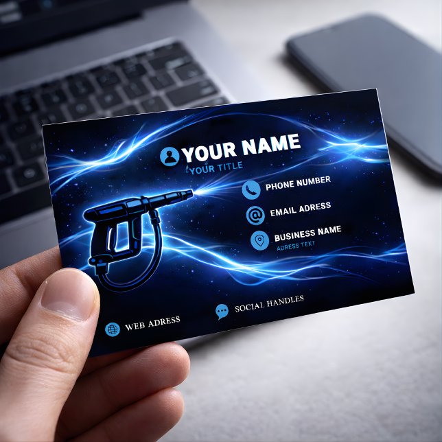 Carte De Visite Magnétique Nettoyage de Pression Résidentiel Cosmic Flow (Créateur téléchargé)