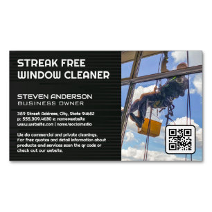 Carte De Visite Magnétique Nettoyeur de fenêtres   Bureau