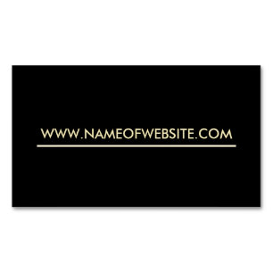 Carte De Visite Magnétique Noir moderne professionnel et site Web simple d'or