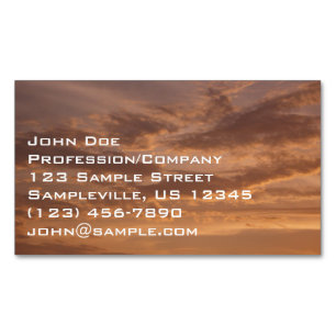 Carte De Visite Magnétique Nuages de coucher de soleil II Pastel Nature Abstr