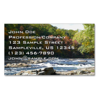 Carte De Visite Magnétique Ohiopyle River Rapids à l'automne Pennsylvanie Aut