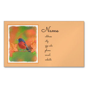 Carte De Visite Magnétique Orchard Oriole Songbird Peinture Oiseau original